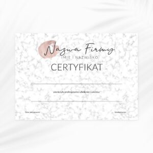 certyfikaty na szkolenia dla kosmetyczki