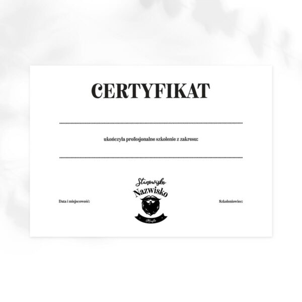 certyfikat dla barbera