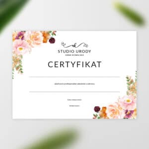 certyfikat na warsztaty kosmetyczne