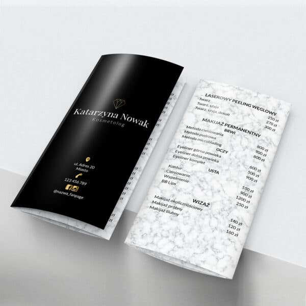 broszura z diamentem dla wizażystki