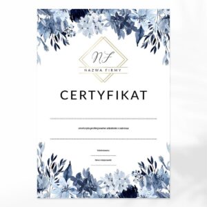 certyfikat dla wizażystki