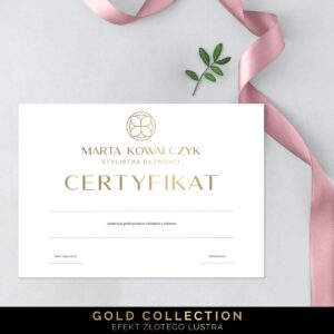 złocony certyfikat