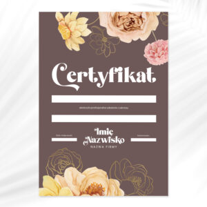 certyfikaty na kursy w kwiaty
