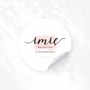 naklejka z logo dla kosmetyczki