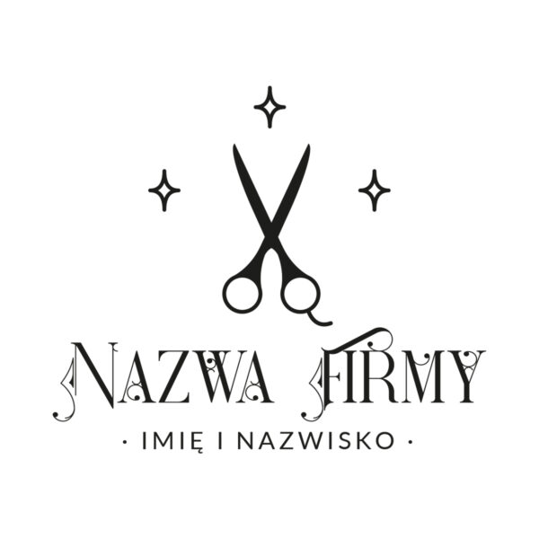 logo na ścianę z motywem fryzjerskich nożyc