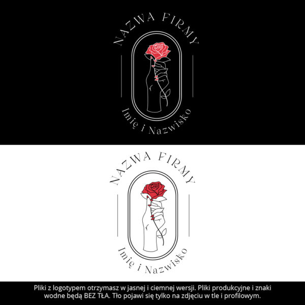 logo z motywem róży