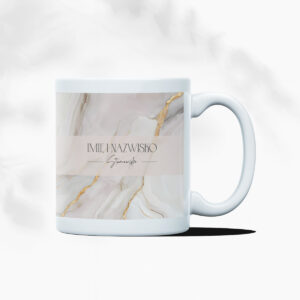 marmurowy kubek - gadżety reklamowe dla firm