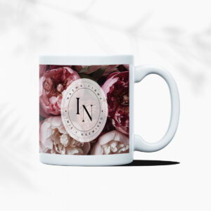 kubek do salonu beauty bordowe piwonie