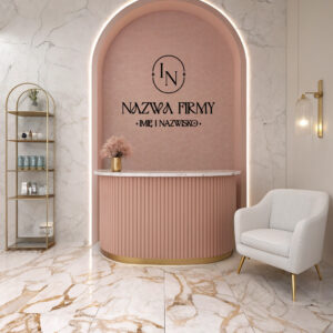 ścienna naklejka firmowa owalne logo