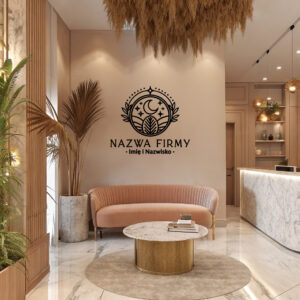 dekoracyjna naklejka z logo księżyc