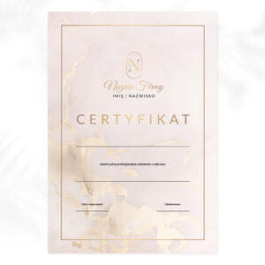 Certyfikaty dla kursanta beżowy marmur