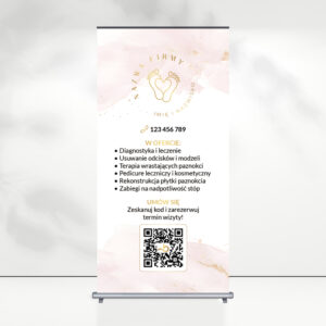 roll up firmowy złote stopy i różowe plamy