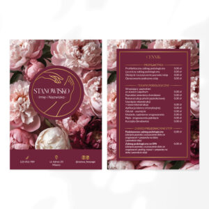 ulotki promocyjne złote logo dla podologa