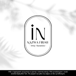 Profesjonalne logo z inicjałami w owalnej ramce