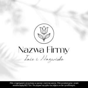 Firmowe logo z ilustracją tulipana